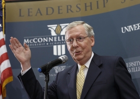 Vůdce republikánské většiny v Senátu Mitch McConnell.