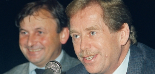 Václav Havel s Michaelem Žantovským v roce 1991.