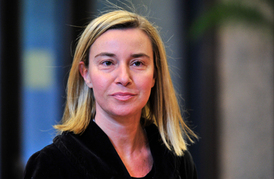 Nová šéfka evropské diplomacie Federica Mogheriniová je zprávami o nových konvojích znepokojená.