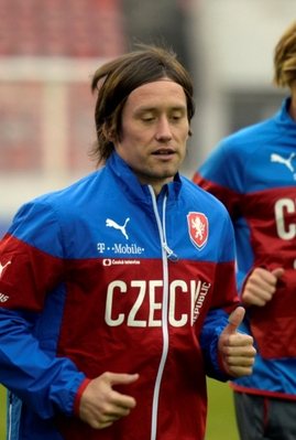Tomáš Rosický při tréninku.