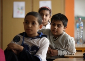 Romské děti ve škole.