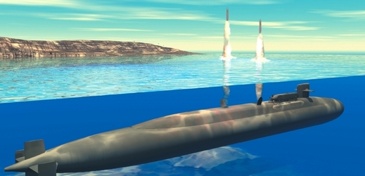 Americké ponorky třídy Ohio můžou nést jaderné hlavice (grafika).