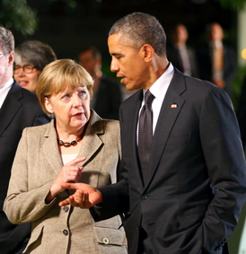 Angela Merkelová a Barack Obama na summitu G20.
