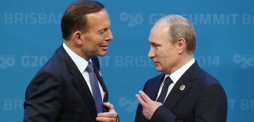 Vladimir Putin s australským premiérem Tony Abbotem na summitu G20.