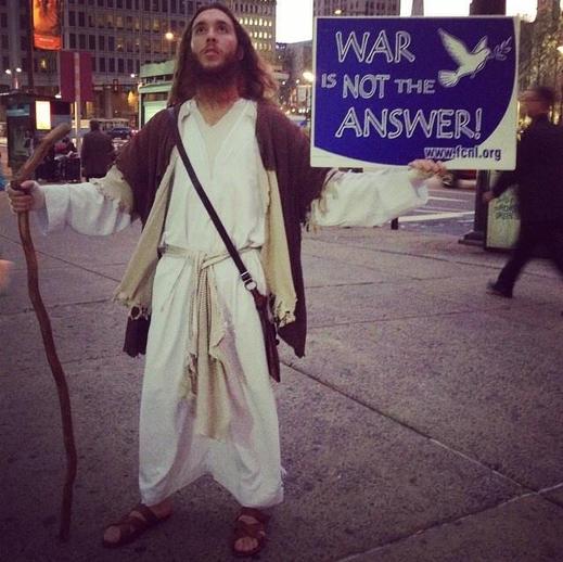 Filadelfský Ježíš ví, že válka je špatná.