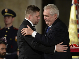 Miloš Zeman a Robert Fico.