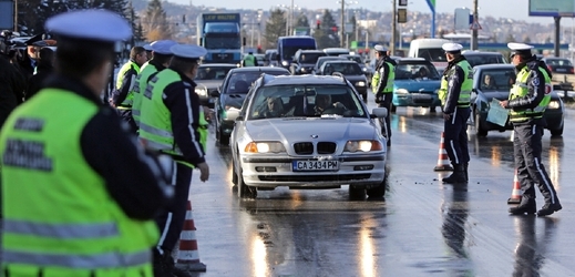 Bulharská silniční kontrola v Sofii (ilustrační foto).