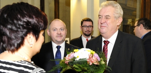 Prezident Miloš Zeman (vpravo).