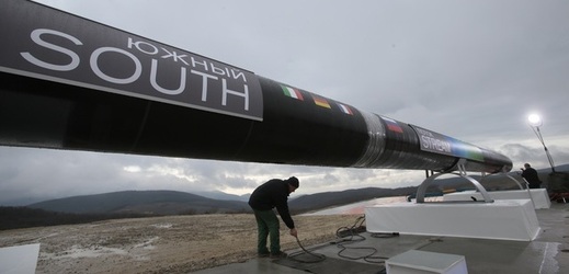 Výstavba plynovodu South Stream v Rusku, který má po černomořském dně vést do jižní Evropy.