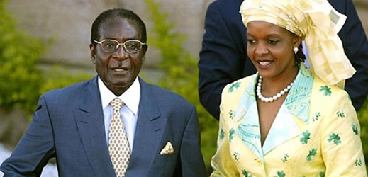 Prezident Mugabe s manželkou.