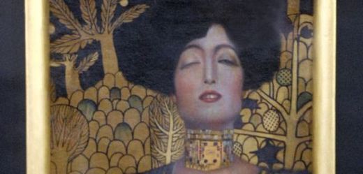 Známý obraz nazvaný Judita od Gustava Klimta.