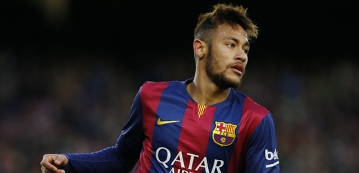 Neymar v barcelonském dresu. 