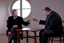 Václav Havel a Dominik Duka.
