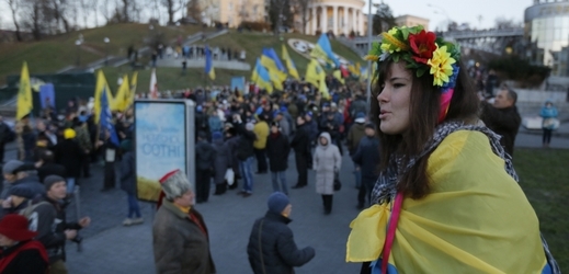 Ukrajinská demonstrace (ilustrační foto).