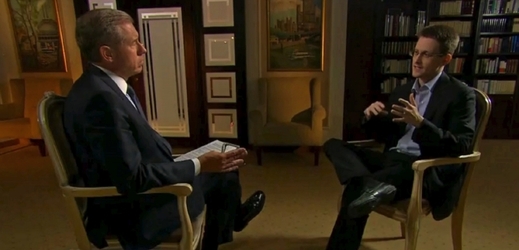 Snowden při rozhovoru s NBC.