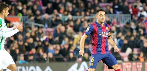 Fotbalista Barcelony Xavi.