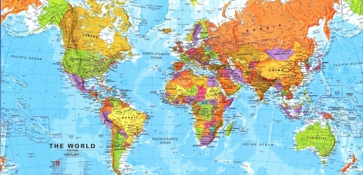 Mapa světa.
