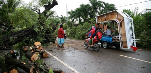 Situace po bouři v provincii Cebu.