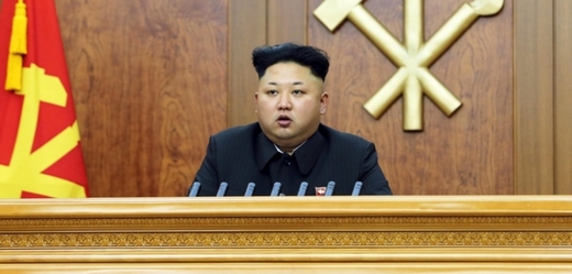 Kim Čong-un při novoročním projevu.