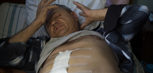 Zraněný ukrajinský voják (ilustrační foto).