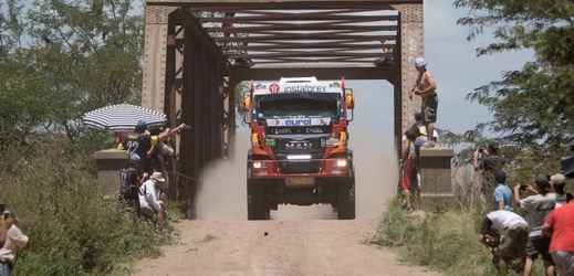 Aleš Loprais s kamionem MAN dojel v třetí etapě Rallye Dakar čtvrtý.