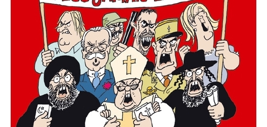 Charlie Hebdo umí sjednocovat. Prudí muslimy, katolíky, židy, gaullisty, teroristy, nacionalisty i Depardieuho...