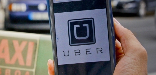 Mobilní aplikace Uber Taxi.