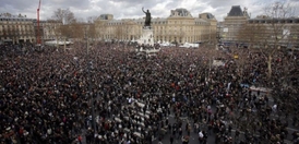 Pochodu proti teroru se v Paříži zúčastnilo odhadem 1,5 milionu lidí.