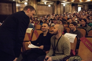 Askold Kurov a Pavel Loparev na filmovém festivalu Mezipatra 2014.