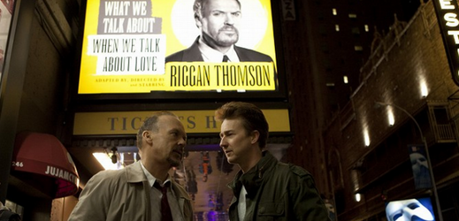 V hlavních rolích filmu Birdman hrají Michael Keaton a Edward Norton.