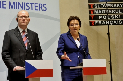 Premiér Sobotka a premiérka Polska Ewa Kopaczová.