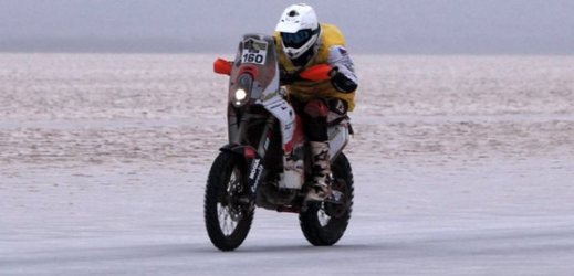 Ondřej Klymčiw při závodech na Dakaru.