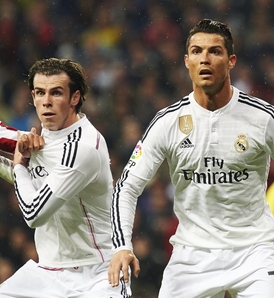 Dvě ikony Realu Madrid - Gareth Bale a Cristiano Ronaldo.