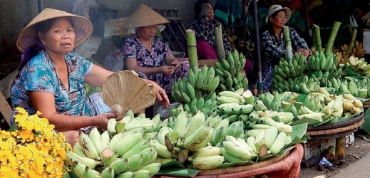 Na vietnamském tržišti v Hue.