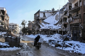 Zdemolovaná syrská metropole.