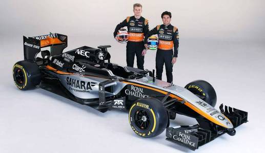 Barvy změnil i monopost Force India, jemuž od příští sezony bude vévodit černá barva. Na snímku se závodníky Nicem Hülkenbergem a Sergiem Pérezem. Foto: facebook.com/forceindiaf1