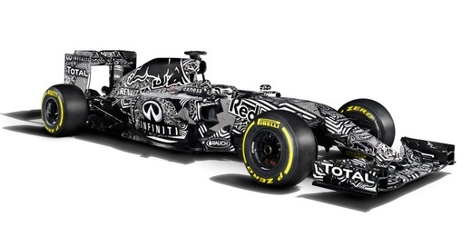 Fanoušci si mohou užít nevšední vzhled monopostů stáje Red Bull, nejspíš však pouze během přesezonních testů. Jezdeckou dvojici bude tvořit Daniel Ricciardo a Daniil Kvjat. Foto: facebook.com/redbullracing