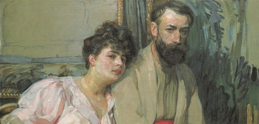 Autoportrét Františka Kupky a jeho ženy.