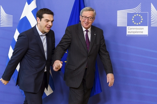 Tsipras a předseda Evropské komise Jean-Claude Juncker.