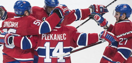 Český útočník Tomáš Plekanec se v sobotním utkání NHL podílel dvěma góly na kanonádě hokejistů Montrealu.