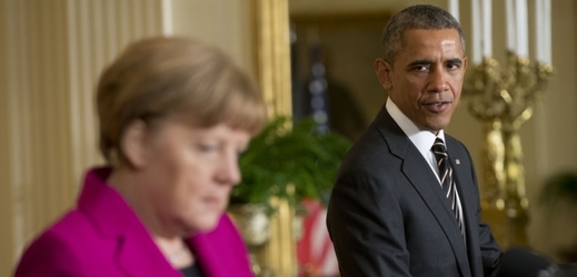 Merkelová a Obama.