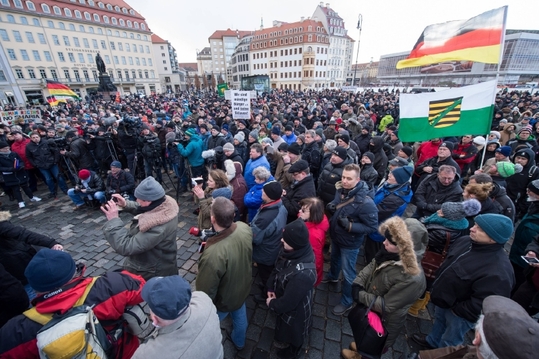 Demonstrace Pegidy v neděli 8. února 2015.