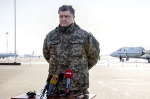 Prezident Poroišenko hovoří o debaklu v Debaltseve.