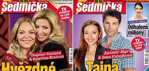 Titulní strany časopisu Sedmička v prosinci 2014.