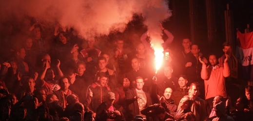 Fanoušci Feyenoordu Rotterdam.