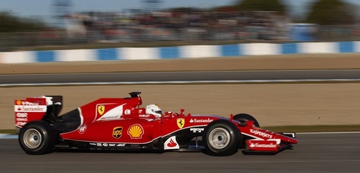 Sebastian Vettel v monopostu stáje Ferrari.