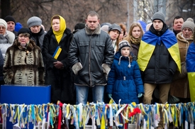Oslavy k výročí Majdanu.