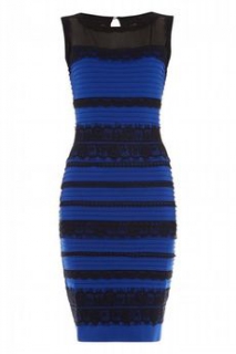 I tento snímek napovídá, že šaty jsou jasně modro-černé. Šlo pouze o "optický klam".