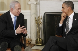 Izraelský premiér s americkým prezidentem Barackem Obamou.