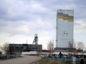 Ukrajinský důl Zasyadko, kde probíhají záchranné akce.